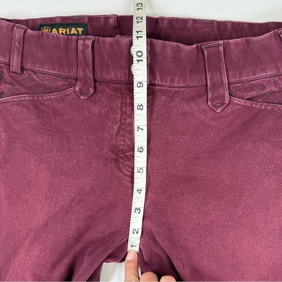 ARIAT Womens Heritage Riding Equestrian Breeches 32R Burgundy Stretch Suede‎ - Picture 13 of 16